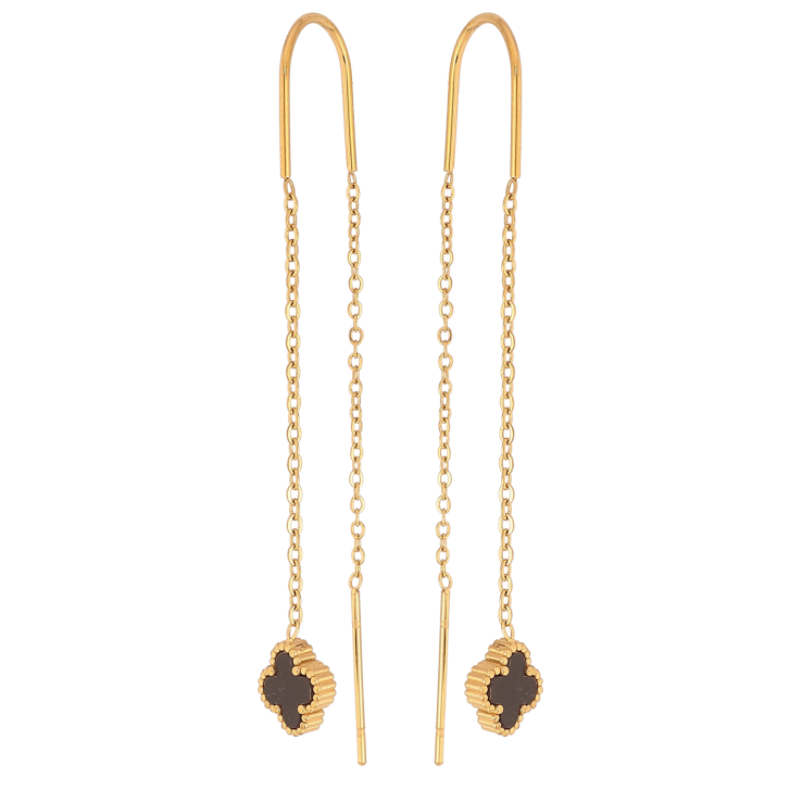 Сережки Нержавіюча сталь протяжки "Конюшина" фото №7 Сережки Нержавіюча сталь протяжки "Конюшина" фото №7