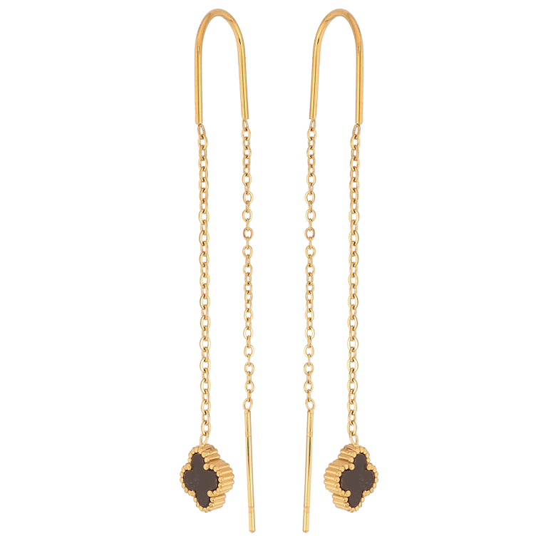 Сережки Нержавіюча сталь протяжки "Конюшина" фото №1