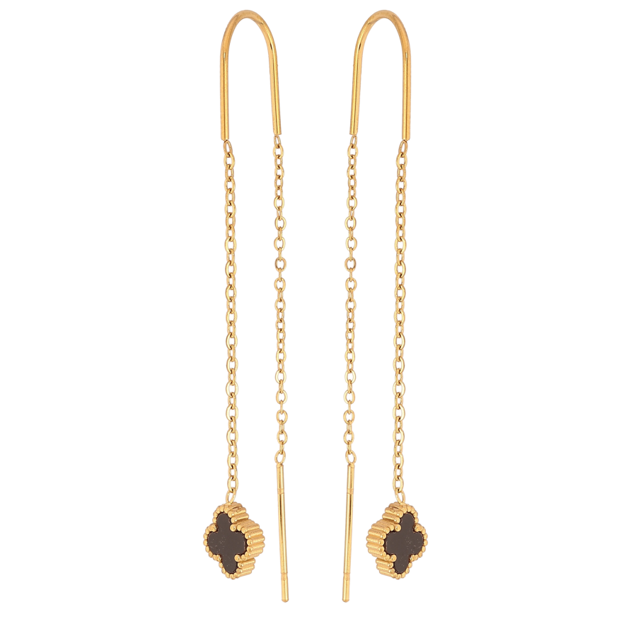 Сережки Нержавіюча сталь протяжки "Конюшина" фото №1