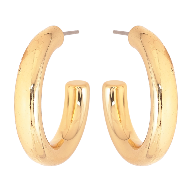 Сережки Xuping M&L колір 14K пусети "Дуги" фото №3 Сережки Xuping M&L колір 14K пусети "Дуги" фото №3