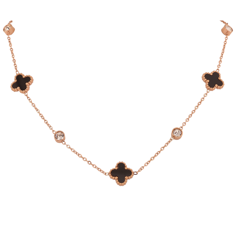 Кольє Нержавіюча сталь "Клевер" довжина 42-47см х 1.5-11мм фото №1 Кольє Нержавіюча сталь "Клевер" довжина 42-47см х 1.5-11мм фото №1