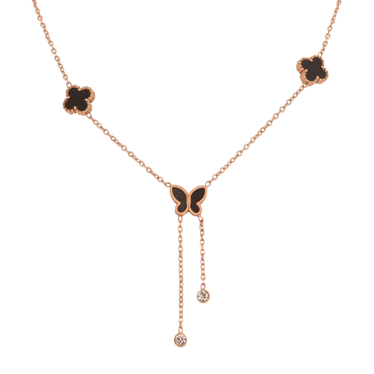 Кольє Нержавіюча сталь "Конюшина з метеликом" довжина 42-46см х 1.5-9мм фото №24 Кольє Нержавіюча сталь "Конюшина з метеликом" довжина 42-46см х 1.5-9мм фото №24