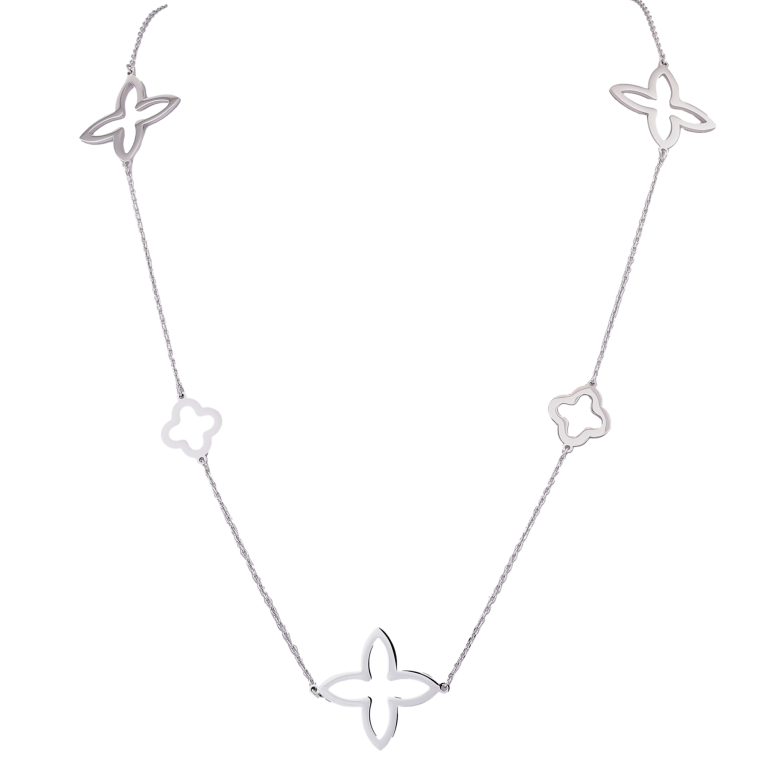 Кольє Нержавіюча сталь "Клевер" довжина 90-95см х 2-29мм фото №1