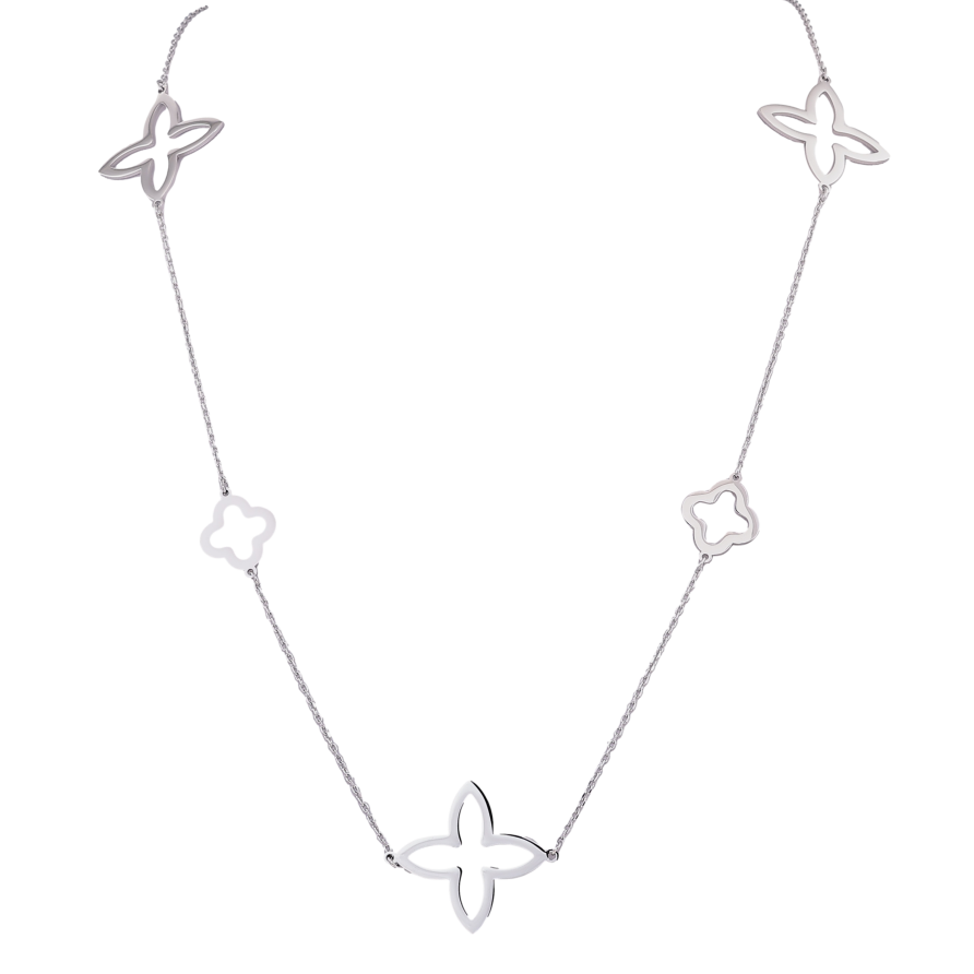 Кольє Нержавіюча сталь "Клевер" довжина 90-95см х 2-29мм фото №1