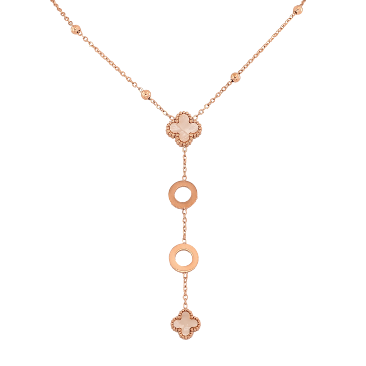 Кольє Нержавіюча сталь "Конюшина з перламутровими вставками" довжина 42-46см х 1.5-3мм фото №22 Кольє Нержавіюча сталь "Конюшина з перламутровими вставками" довжина 42-46см х 1.5-3мм фото №22