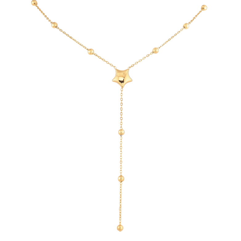 Кольє Нержавіюча сталь "Ланцюжок із зіркою та намистинами" довжина 41-46см х 1-3мм фото №8 Кольє Нержавіюча сталь "Ланцюжок із зіркою та намистинами" довжина 41-46см х 1-3мм фото №8