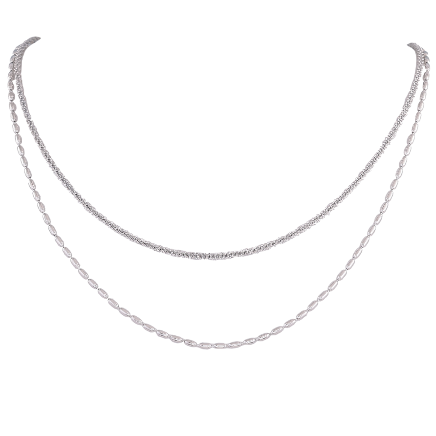 Кольє Нержавіюча сталь "Подвійний ланцюжок" довжина 40-45см х 2мм фото №1 Кольє Нержавіюча сталь "Подвійний ланцюжок" довжина 40-45см х 2мм фото №1