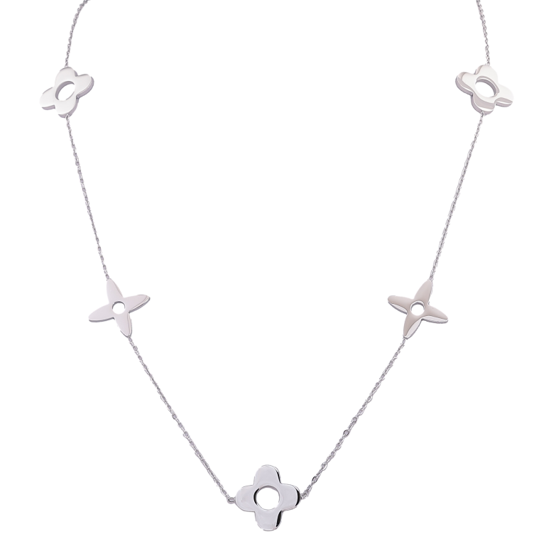 Кольє Нержавіюча сталь "Клевер" довжина 91-96см х 2-20мм фото №2 Кольє Нержавіюча сталь "Клевер" довжина 91-96см х 2-20мм фото №2