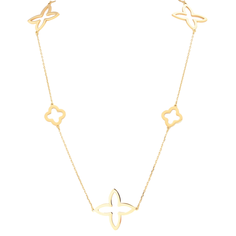 Кольє Нержавіюча сталь "Клевер" довжина 89-93см х 1-29мм фото №1 Кольє Нержавіюча сталь "Клевер" довжина 89-93см х 1-29мм фото №1