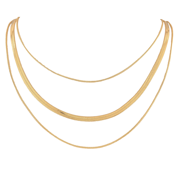 Кольє Нержавіюча сталь "Потрійний ланцюжок" довжина 39-44см х 1-3мм фото №23