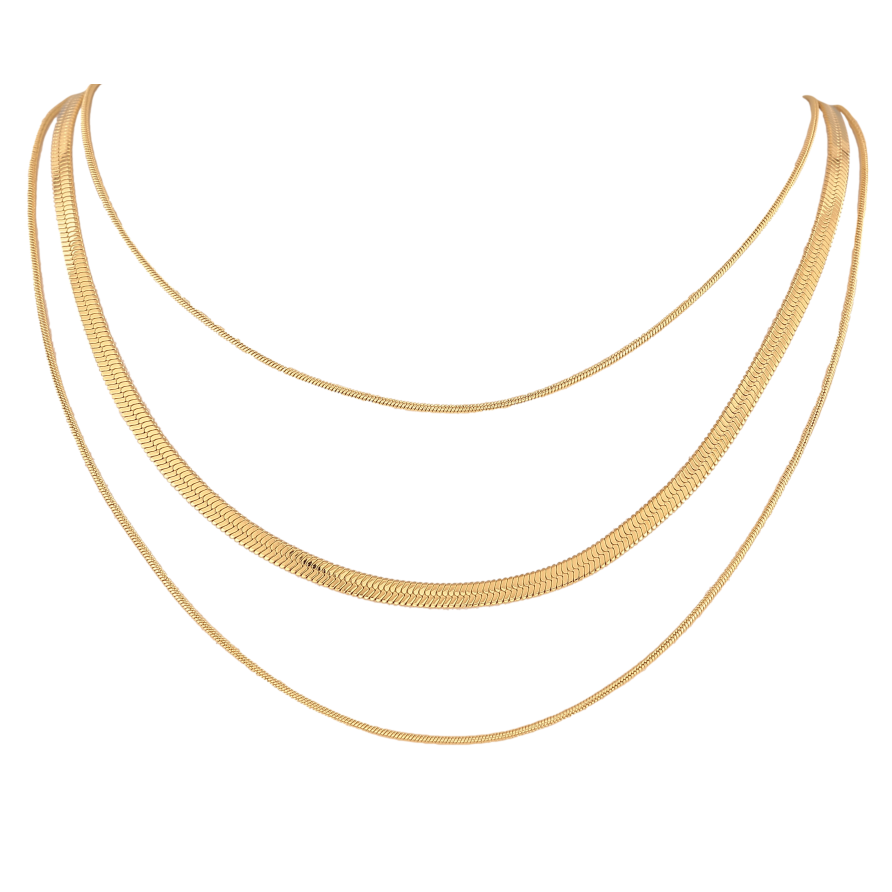 Кольє Нержавіюча сталь "Потрійний ланцюжок" довжина 39-44см х 1-3мм фото №1 Кольє Нержавіюча сталь "Потрійний ланцюжок" довжина 39-44см х 1-3мм фото №1