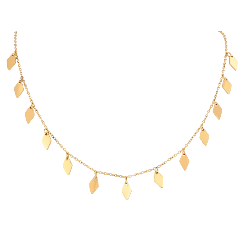 Кольє Нержавіюча сталь "Ланцюжок з підвісками" довжина 39-44см х 1мм фото №1 Кольє Нержавіюча сталь "Ланцюжок з підвісками" довжина 39-44см х 1мм фото №1