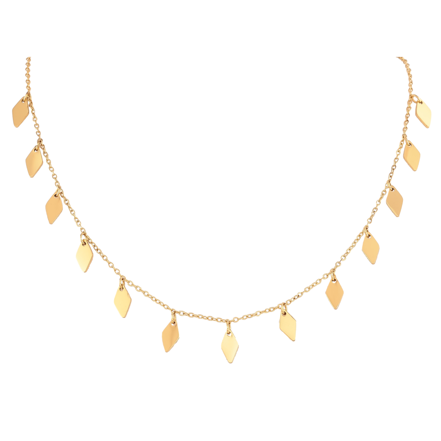 Кольє Нержавіюча сталь "Ланцюжок з підвісками" довжина 39-44см х 1мм фото №1 Кольє Нержавіюча сталь "Ланцюжок з підвісками" довжина 39-44см х 1мм фото №1