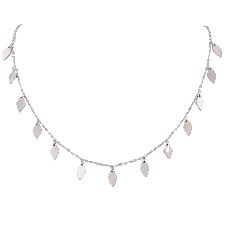 Кольє Нержавіюча сталь "Ланцюжок з підвісками" довжина 39-44см х 1мм фото №3