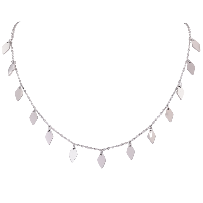 Кольє Нержавіюча сталь "Ланцюжок з підвісками" довжина 39-44см х 1мм фото №2 Кольє Нержавіюча сталь "Ланцюжок з підвісками" довжина 39-44см х 1мм фото №2