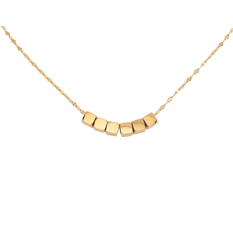 Кольє Нержавіюча сталь "Кубики" довжина 41-46см х 2мм фото №1