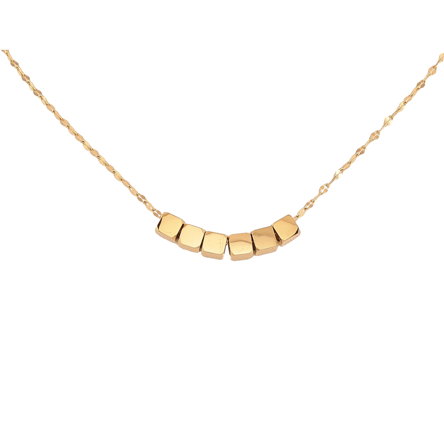 Кольє Нержавіюча сталь "Кубики" довжина 41-46см х 2мм фото №1