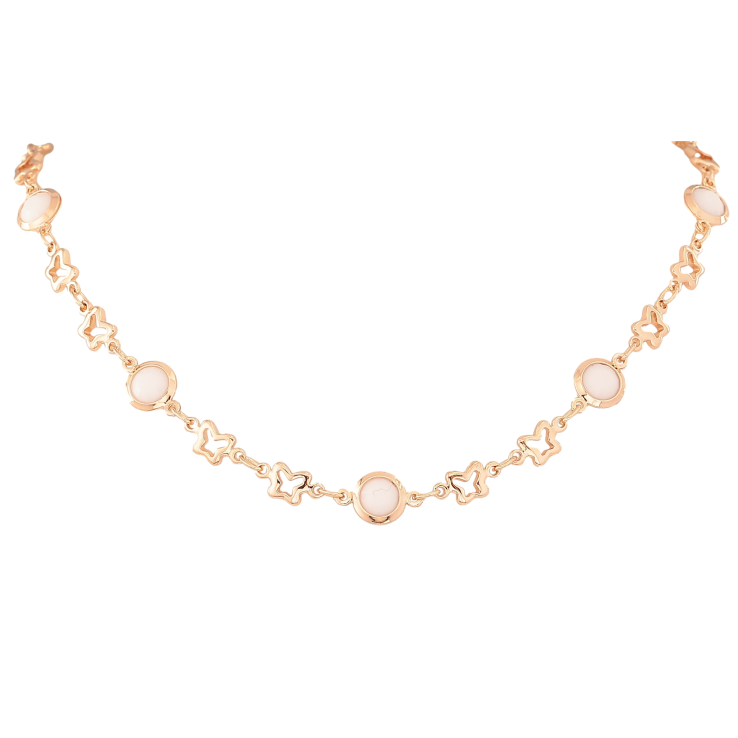 Кольє Xuping M&L колір 18К "Метелики з білими намистинами" розмір 46см х 5-8мм фото №17 Кольє Xuping M&L колір 18К "Метелики з білими намистинами" розмір 46см х 5-8мм фото №17