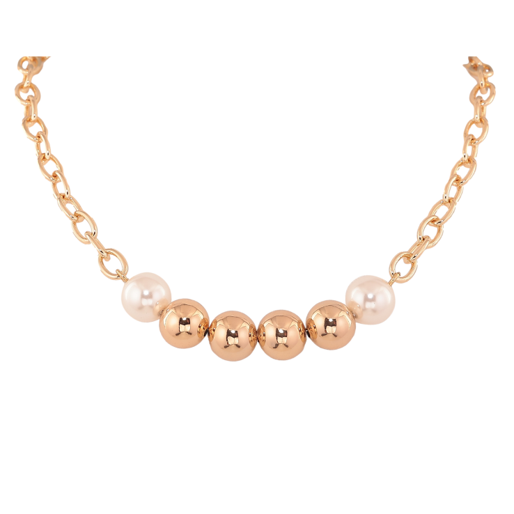 Кольє Xuping M&L колір 18К "Перлинні та золотисті намистини" довжина 42-47см х 5-10мм фото №9 Кольє Xuping M&L колір 18К "Перлинні та золотисті намистини" довжина 42-47см х 5-10мм фото №9