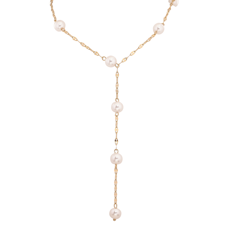 Кольє Xuping ТТМ Stainless Steel колір 14К "Ланцюжок з перлинними намистинами" довжина 50-55см х 3-8мм фото №12 Кольє Xuping ТТМ Stainless Steel колір 14К "Ланцюжок з перлинними намистинами" довжина 50-55см х 3-8мм фото №12