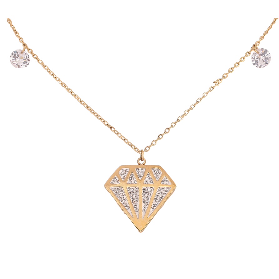 Підвіски на ланцюжку Xuping ТТМ Stainless Steel колір 14К "Кристал" довжина 45-50см х 1.5мм фото №1