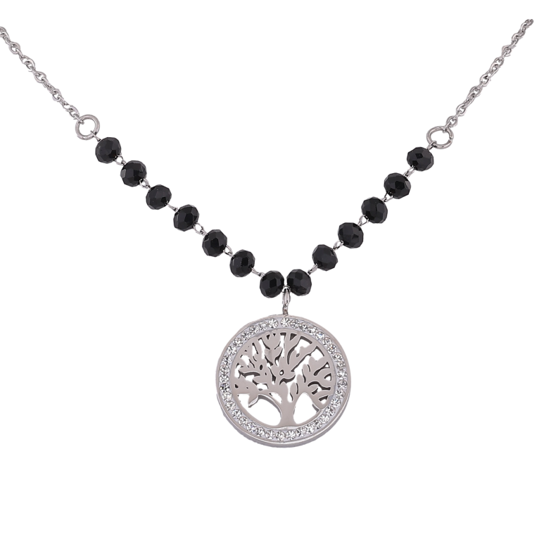 Колье Xuping ТТМ Stainless Steel цвет Родий "Древо жизни" длинна 43-48см х 1.5-3мм фото №1