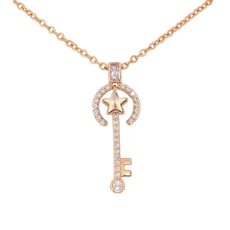 Кулон Xuping колір 18K з кр-ми Swarovski на ланцюжку "Ключик з кристалом АВ" довжина 40-45см х 1мм фото №17