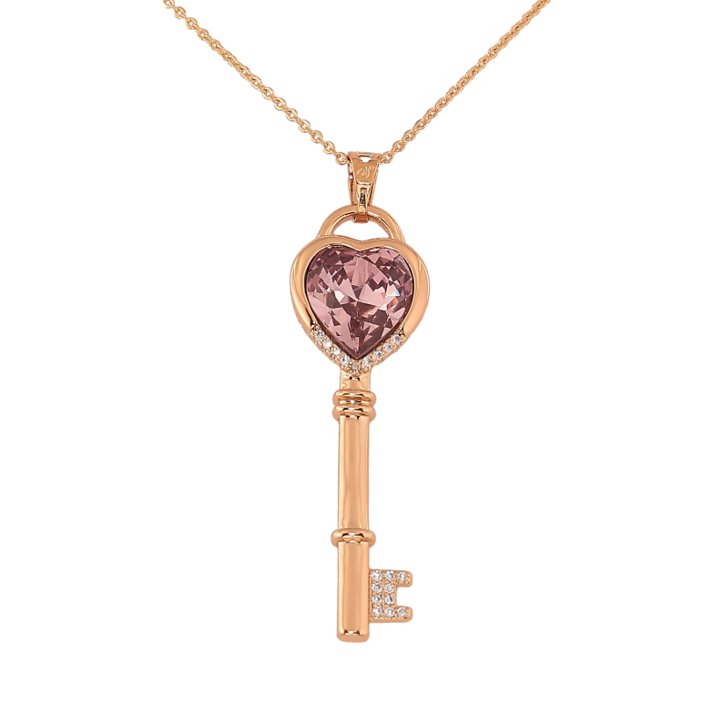 Кулон Xuping цвет 18K с кр-ми Swarovski на цепочке "Ключик с кристаллом Antique Pink" длина 40-44см х 1мм фото №18 Кулон Xuping цвет 18K с кр-ми Swarovski на цепочке "Ключик с кристаллом Antique Pink" длина 40-44см х 1мм фото №18