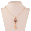 Кулон Xuping колір 18K з кр-ми Swarovski на ланцюжку "Ключик з кристалом Antique Pink" довжина 40-44см х 1мм фото №4