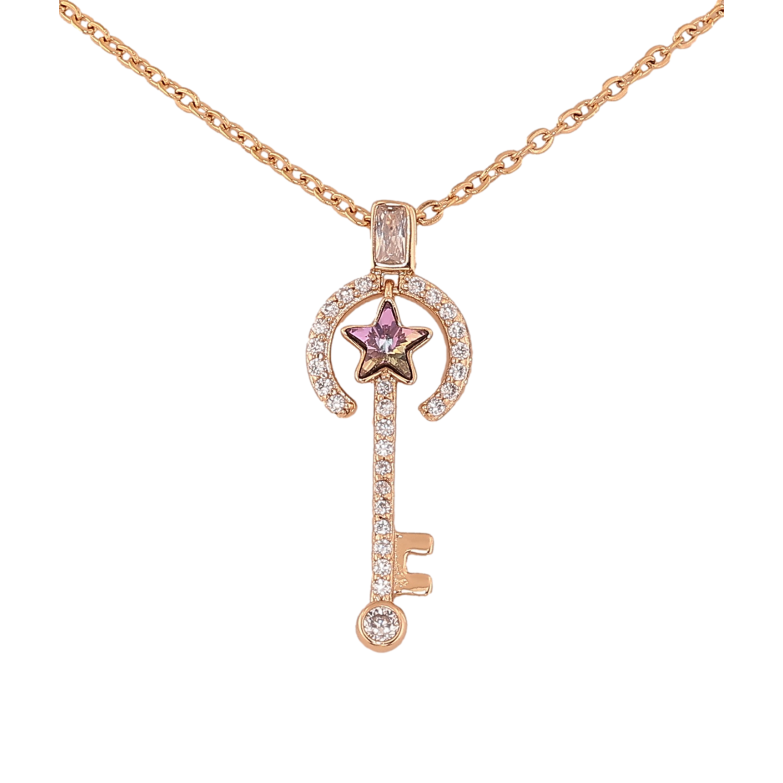 Кулон Xuping цвет 18K с кр-ми Swarovski на цепочке "Ключик с кристаллом Paradise Shine" длина 40-45см х 1мм фото №1 Кулон Xuping цвет 18K с кр-ми Swarovski на цепочке "Ключик с кристаллом Paradise Shine" длина 40-45см х 1мм фото №1