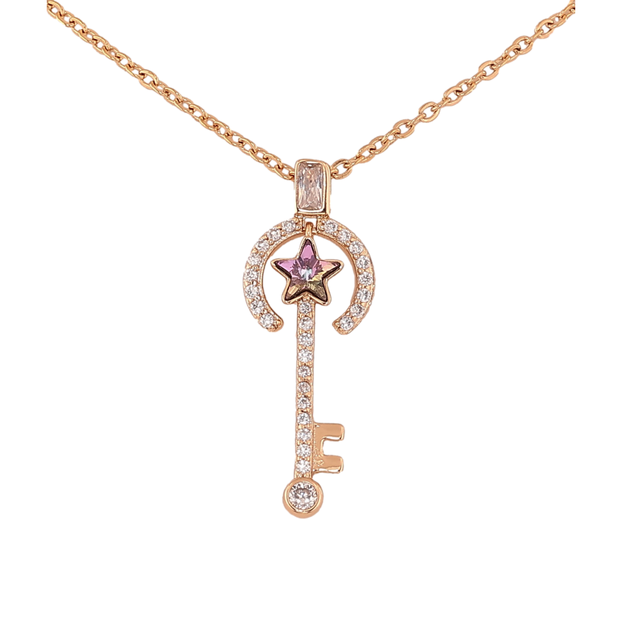 Кулон Xuping колір 18K з кр-ми Swarovski на ланцюжку "Ключик з кристалом Paradise Shine" довжина 40-45см х 1мм фото №1 Кулон Xuping колір 18K з кр-ми Swarovski на ланцюжку "Ключик з кристалом Paradise Shine" довжина 40-45см х 1мм фото №1