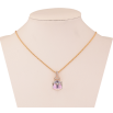 Кулон Xuping цвет 18K с кр-ми Swarovski на цепочке "Буква А с кристальным кубом Smoky Mauve" длина 40-45см х 1мм фото №4