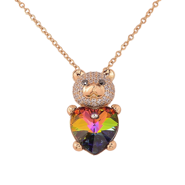 Кулон на ланцюжку Xuping колір 18K з кристалами Swarovski "Ведмедик з кристальним серцем Vitrail Medium" довжина 40-45см х 2мм фото №18 Кулон на ланцюжку Xuping колір 18K з кристалами Swarovski "Ведмедик з кристальним серцем Vitrail Medium" довжина 40-45см х 2мм фото №18