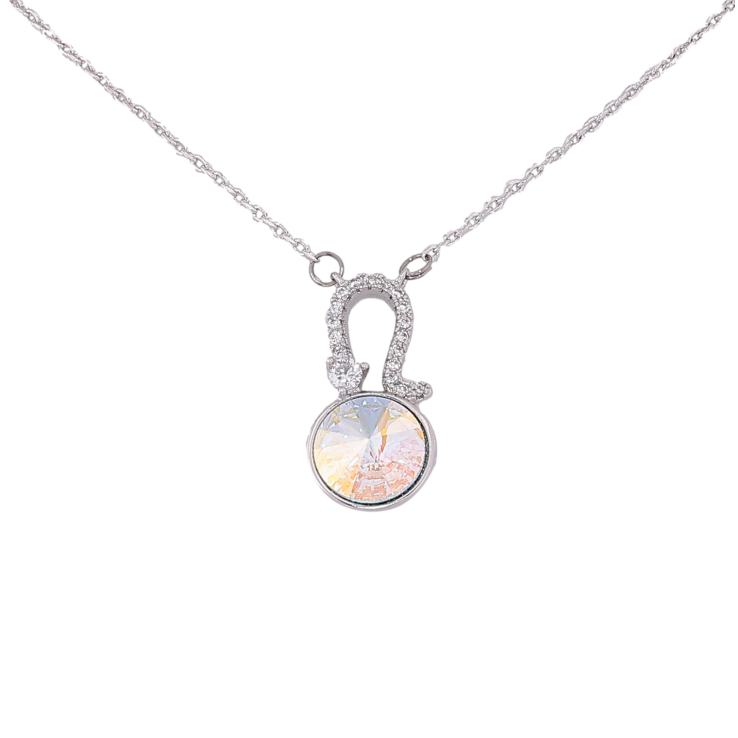 Кулон Xuping колір Родій із кр-ми Swarovski на ланцюжку "Кристал АВ знак Зодіаку Лев" дл. 42,5-47см х 1мм фото №16 Кулон Xuping колір Родій із кр-ми Swarovski на ланцюжку "Кристал АВ знак Зодіаку Лев" дл. 42,5-47см х 1мм фото №16