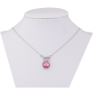 Кулон Xuping колір Родій з кр-ми Swarovski на ланцюжку "Кристал Rose знак Зодіаку Діва" дл. 42,5-47см х 1мм фото №4
