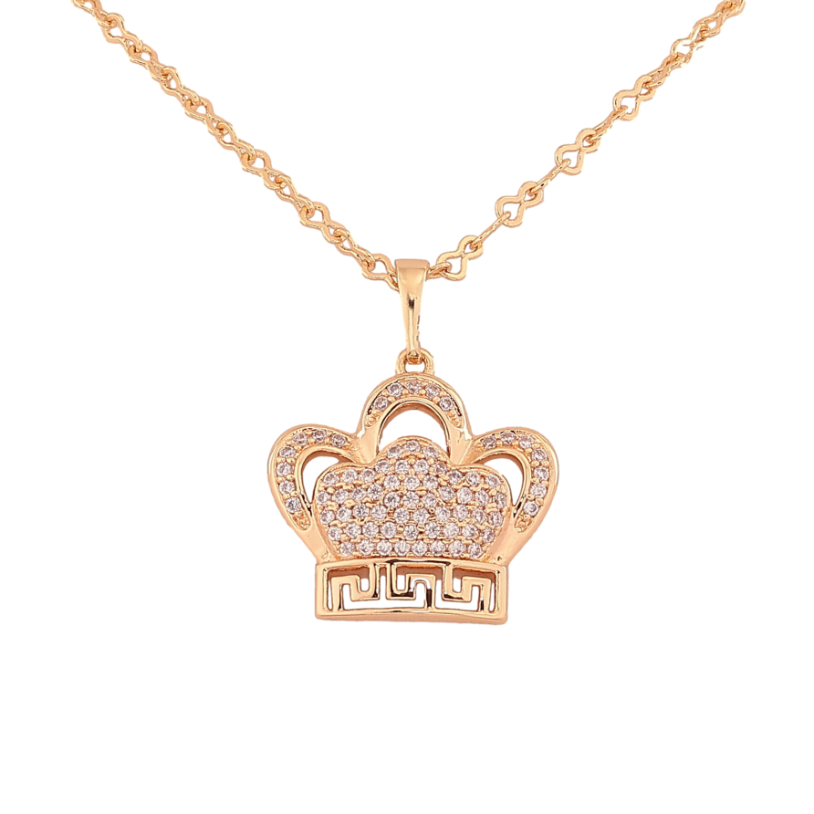 Кулон на цепочке Xuping M&L цвет 18K "Корона" длина 46см х 2мм фото №1 Кулон на цепочке Xuping M&L цвет 18K "Корона" длина 46см х 2мм фото №1