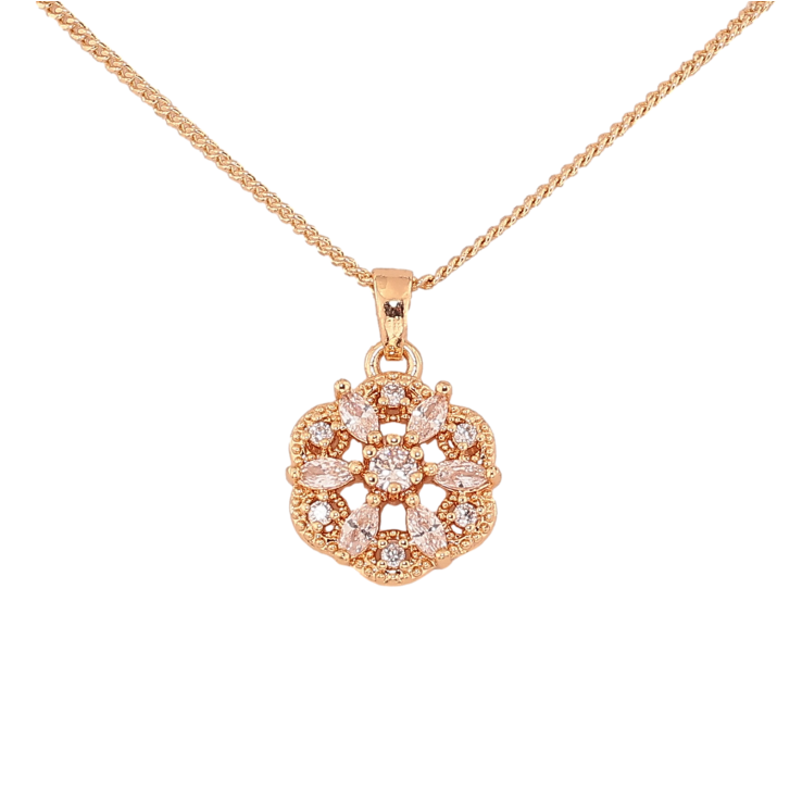 Кулон на ланцюжку Xuping M&L колір 18K "Кристальна квіточка" довжина 45см х 1мм фото №7