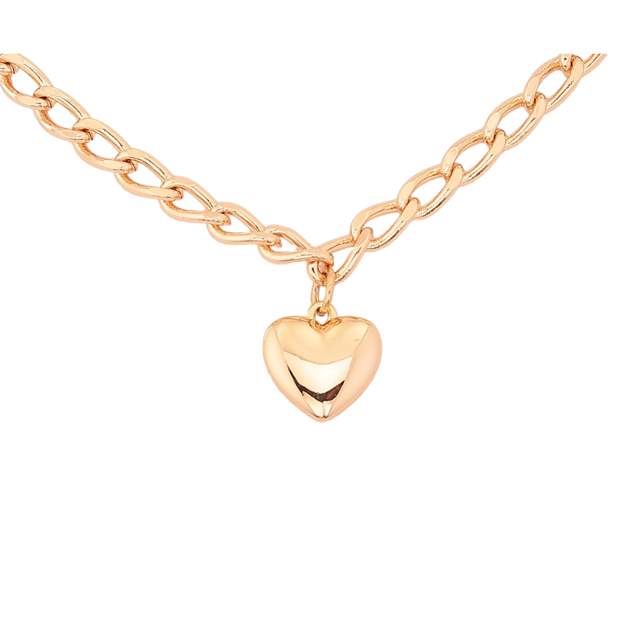 Кулон на ланцюжку Xuping M&L колір 18К "Сердечко" розмір 46-50см х 5мм фото №1