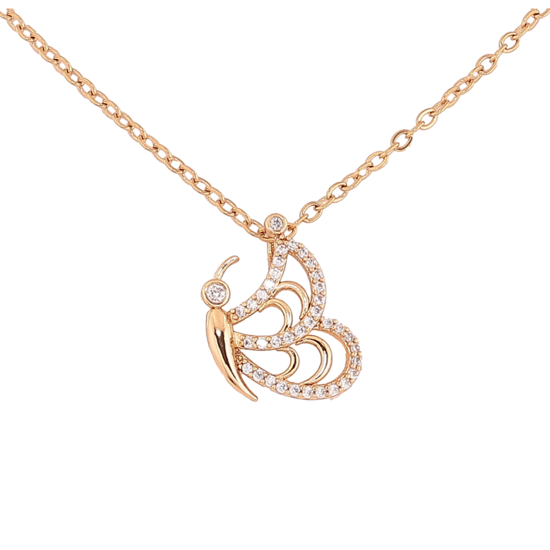 Кулон на цепочке Xuping цвет Позолота 18К "Бабочка" длина 41-46см х 2мм фото №1 Кулон на цепочке Xuping цвет Позолота 18К "Бабочка" длина 41-46см х 2мм фото №1