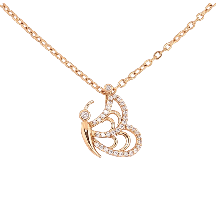 Кулон на ланцюжку Xuping колір Позолота 18К "Метелик" довжина 41-46см х 2мм фото №1 Кулон на ланцюжку Xuping колір Позолота 18К "Метелик" довжина 41-46см х 2мм фото №1