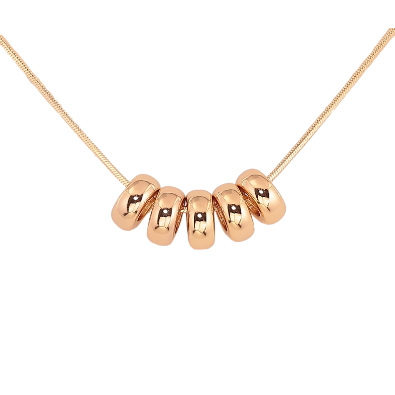 Кулон на цепочке Xuping цвет Позолота 18К "Декоративные бусины" длина 45-50см х 1мм фото №1