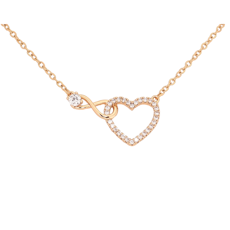 Кулон на ланцюжку Xuping колір Позолота 18К "Серце з знаком нескінченності" довжина 43-48см х 2мм фото №18