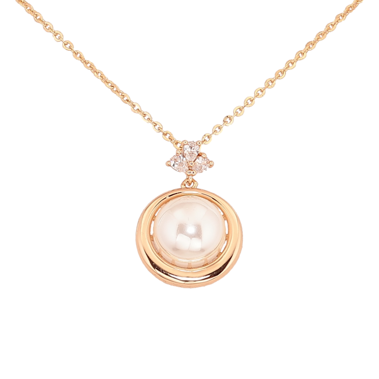 Кулон на ланцюжку Xuping колір Позолота 18К "Підвіска з перлиною та кристалами" довжина 41-46см х 1.5мм фото №25 Кулон на ланцюжку Xuping колір Позолота 18К "Підвіска з перлиною та кристалами" довжина 41-46см х 1.5мм фото №25