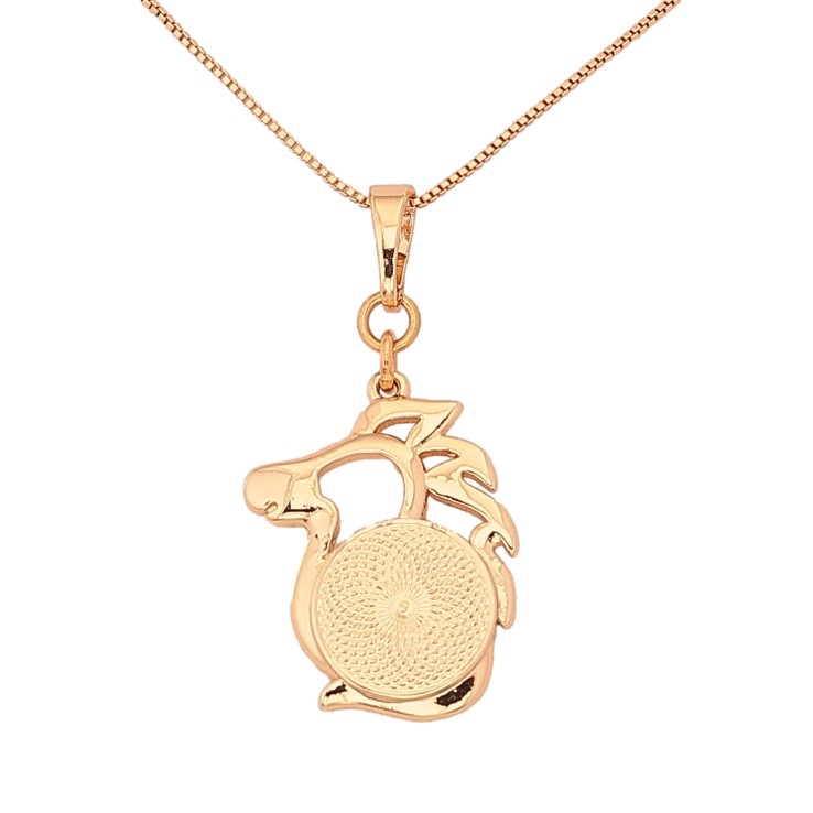 Кулон на ланцюжку Xuping колір Позолота 18К "Символ року Кінь" довжина 50см х 1мм фото №25
