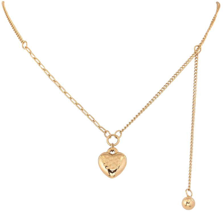 Колье Xuping ТТМ Stainless Steel цвет 14К "Сердечко" длина 45-51см х 1.5-2мм фото №2 Колье Xuping ТТМ Stainless Steel цвет 14К "Сердечко" длина 45-51см х 1.5-2мм фото №2