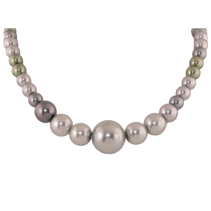 Намисто "Нитка сірих намистин" довжина 45см х 8-17мм фото №24 Намисто "Нитка сірих намистин" довжина 45см х 8-17мм фото №24