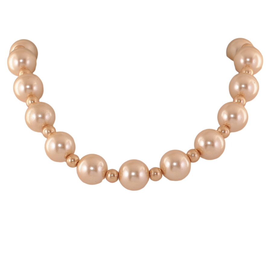 Намисто "Нитка золотистих намистин" довжина 48-50см х 6-14мм фото №1