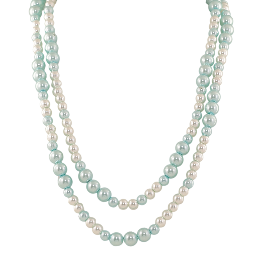 Намисто "Нитка бірюзових намистин" довжина 114см х 6-8мм фото №1 Намисто "Нитка бірюзових намистин" довжина 114см х 6-8мм фото №1