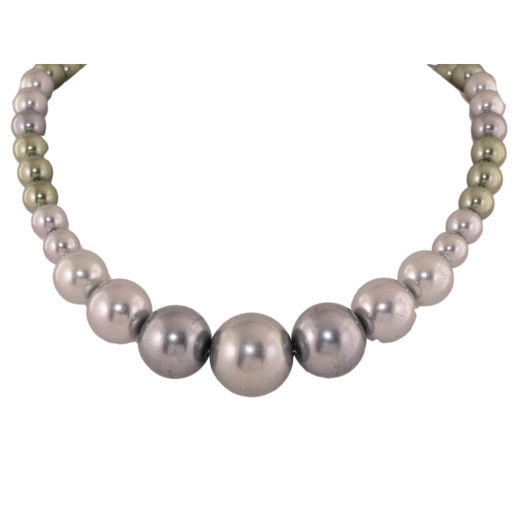 Намисто "Нитка сірих намистин" довжина 47см х 8-17мм фото №23 Намисто "Нитка сірих намистин" довжина 47см х 8-17мм фото №23