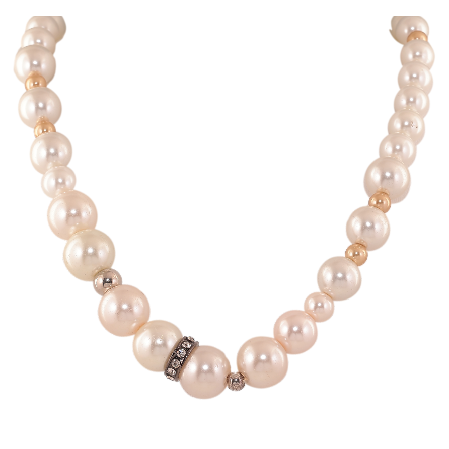 Намисто "Нитка перлинних намистин" довжина 52см х 5-13мм фото №1 Намисто "Нитка перлинних намистин" довжина 52см х 5-13мм фото №1